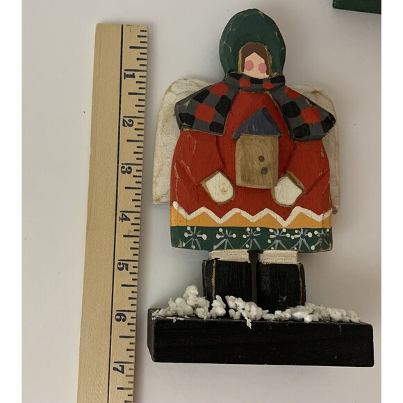 Midwest of Cannon Falls Llona Steelhammer Wooden Figure Angel Primitive 7” Tall - Picture 3 of 4